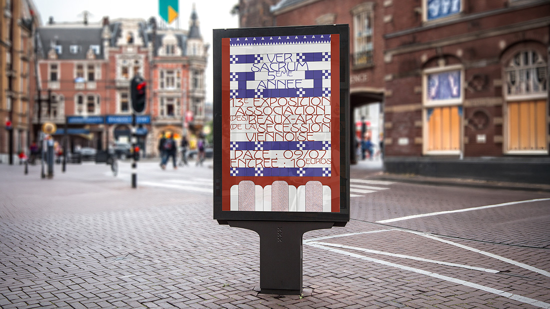 Affiche typographique Koloman Moser